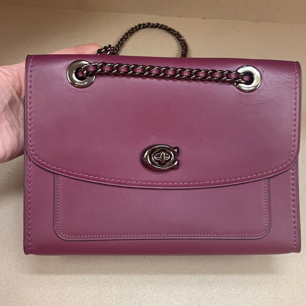 Coach Mulberry Shoulder Bag with Chain Detail